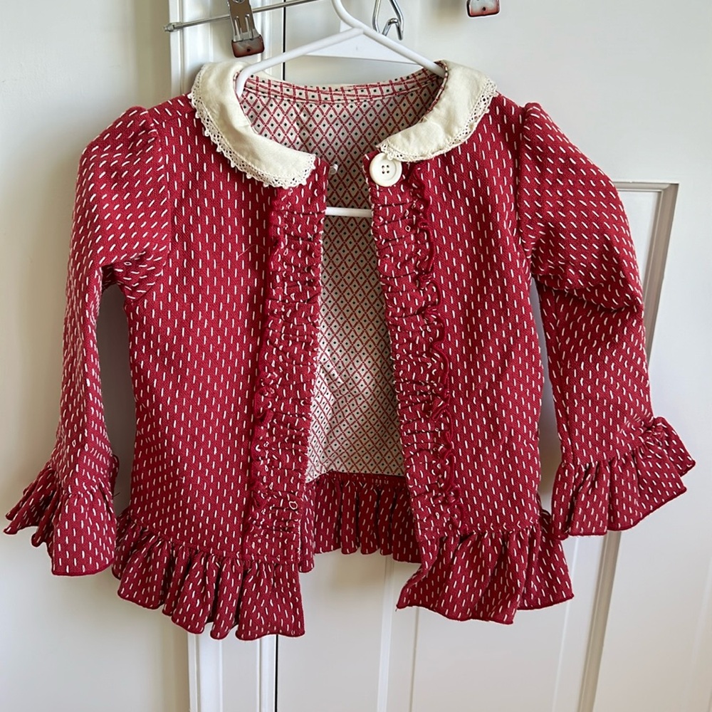Persnickety red Stella holiday jacket - girls size 6